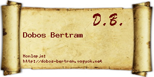 Dobos Bertram névjegykártya